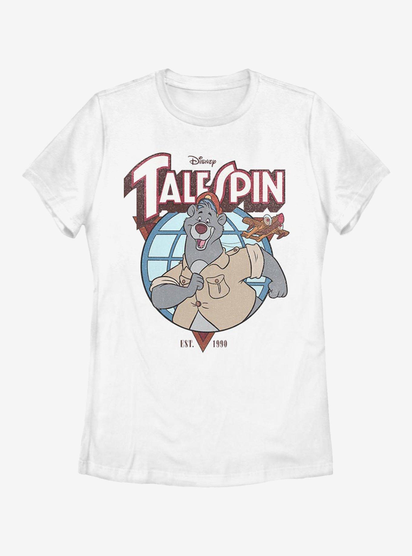 Disney TaleSpin Baloo Badge Womens T-Shirt, WHITE, hi-res