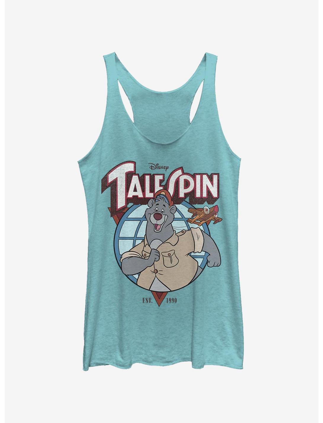 Disney TaleSpin Baloo Badge Womens Tank Top, TAHI BLUE, hi-res