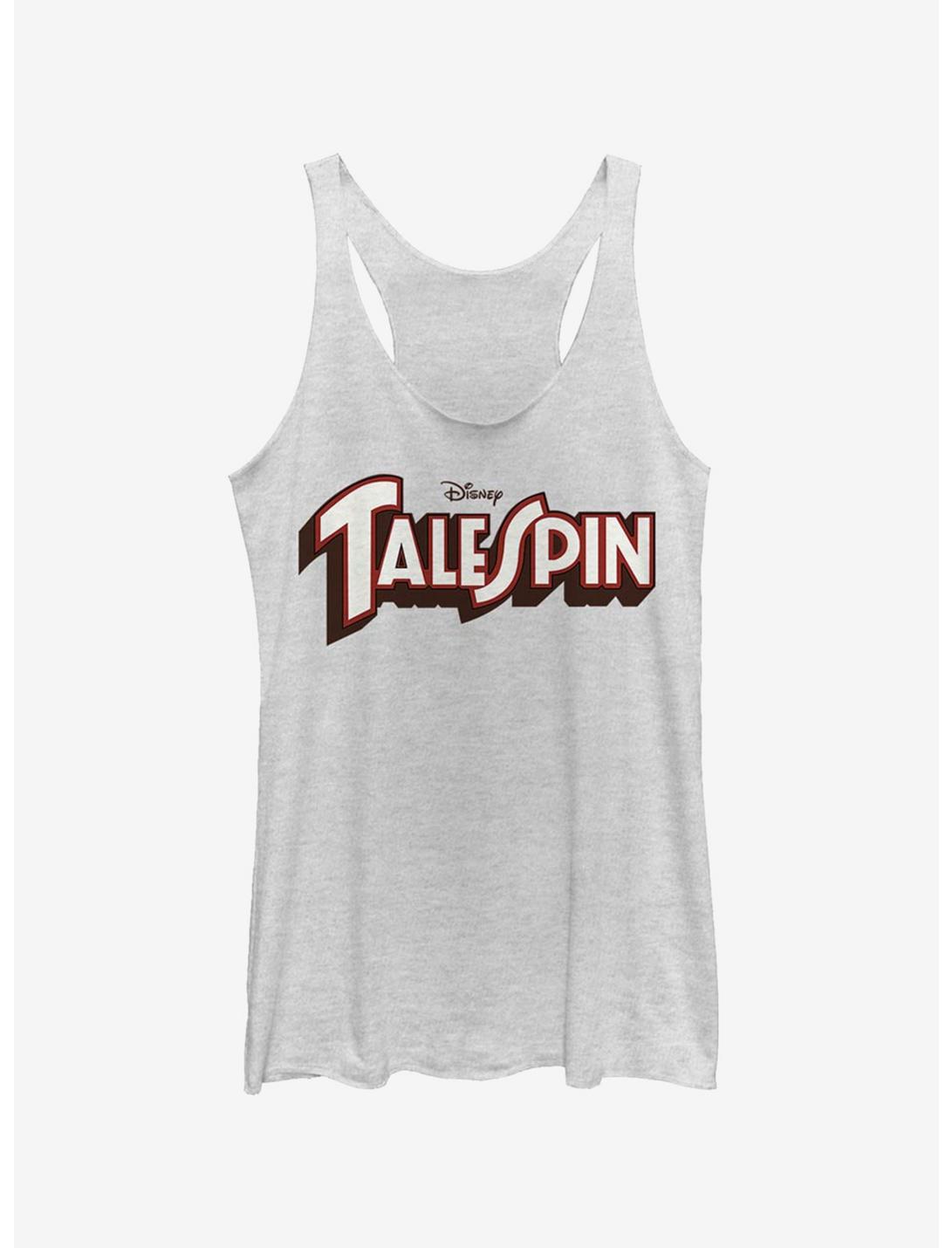 Disney TaleSpin Logo Spin Womens Tank Top, WHITE HTR, hi-res