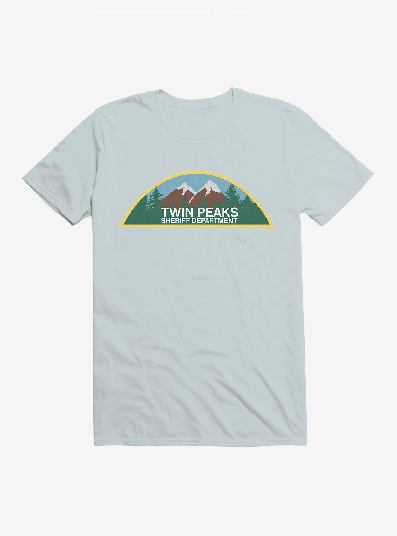 Twin Peaks Sheriff Department Mountain Icon T-Shirt, LIGHT BLUE, hi-res