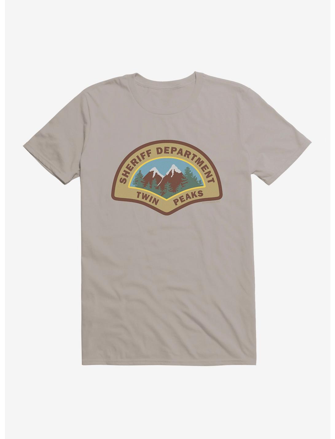 Twin Peaks Sheriff Department Patch Logo T-Shirt, LIGHT GREY, hi-res