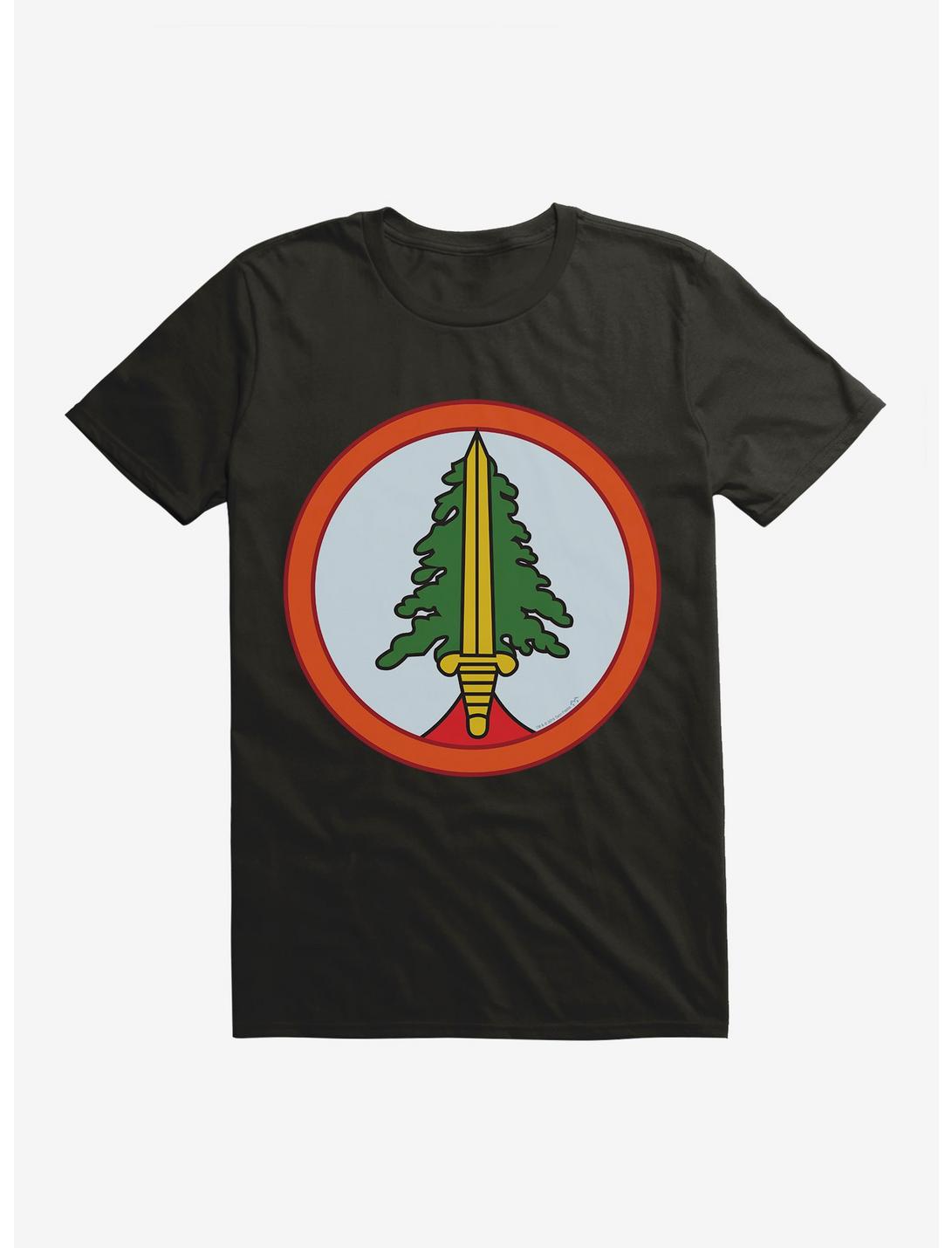 Twin Peaks Tree Patch Icon T-Shirt, BLACK, hi-res