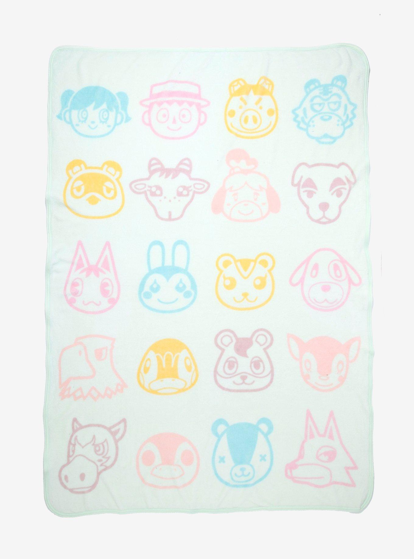 Animal Crossing New Horizons Character Grid Throw Blanket Hot Topic