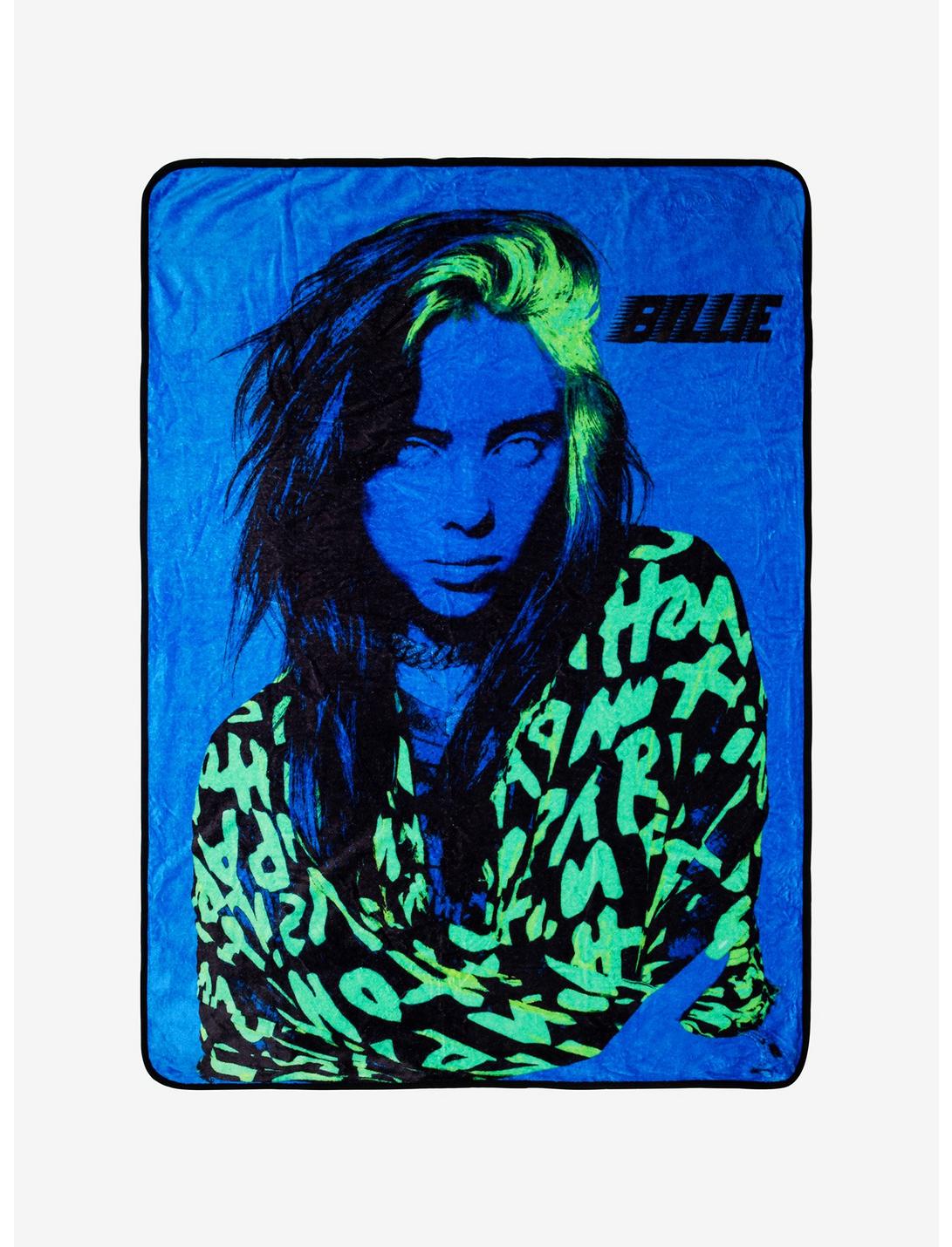 Billie Eilish Blue Throw Blanket, , hi-res