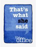 The Office That's What She Said Throw Blanket, , hi-res