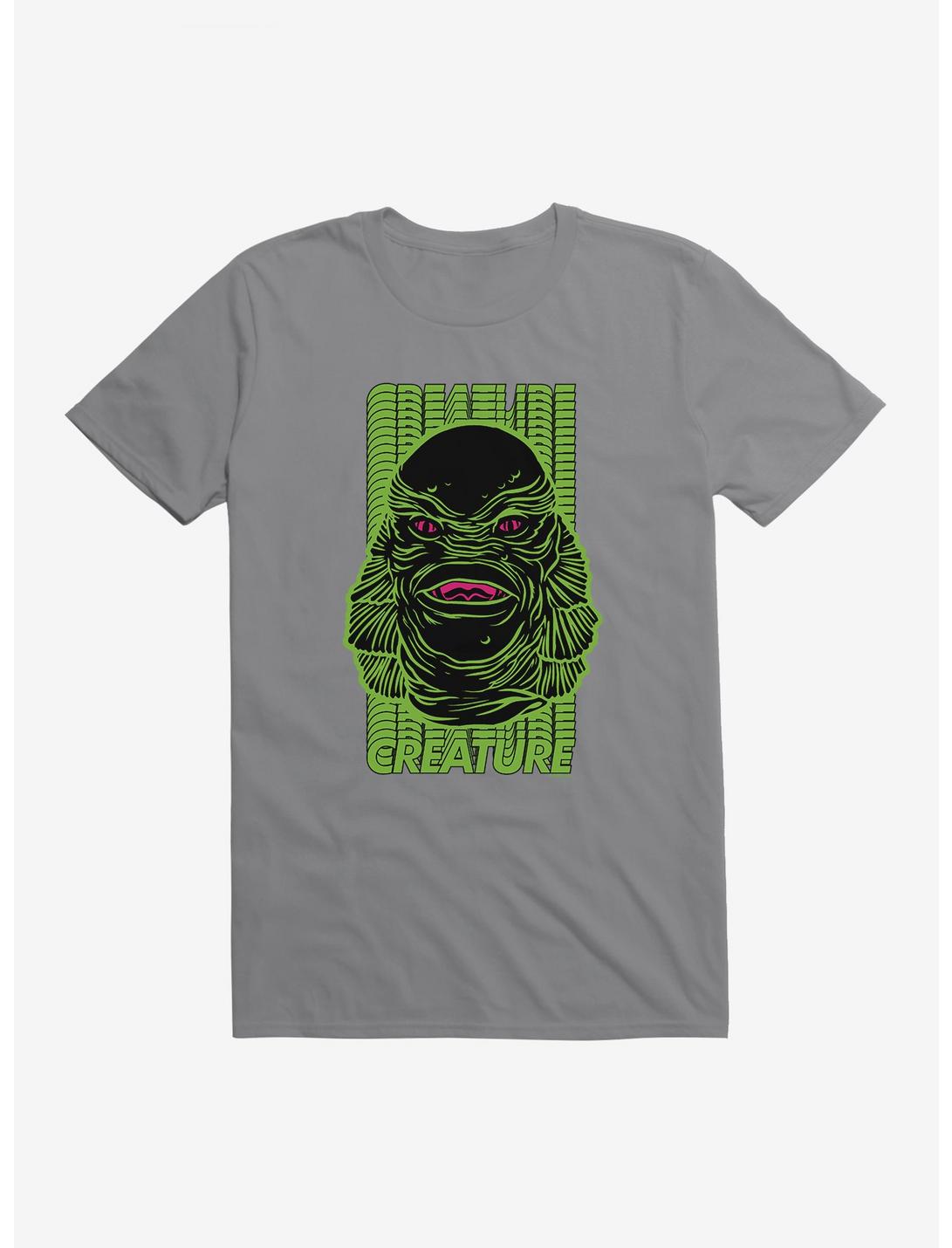 Creature From The Black Lagoon Green Name Stack T-Shirt, STORM GREY, hi-res