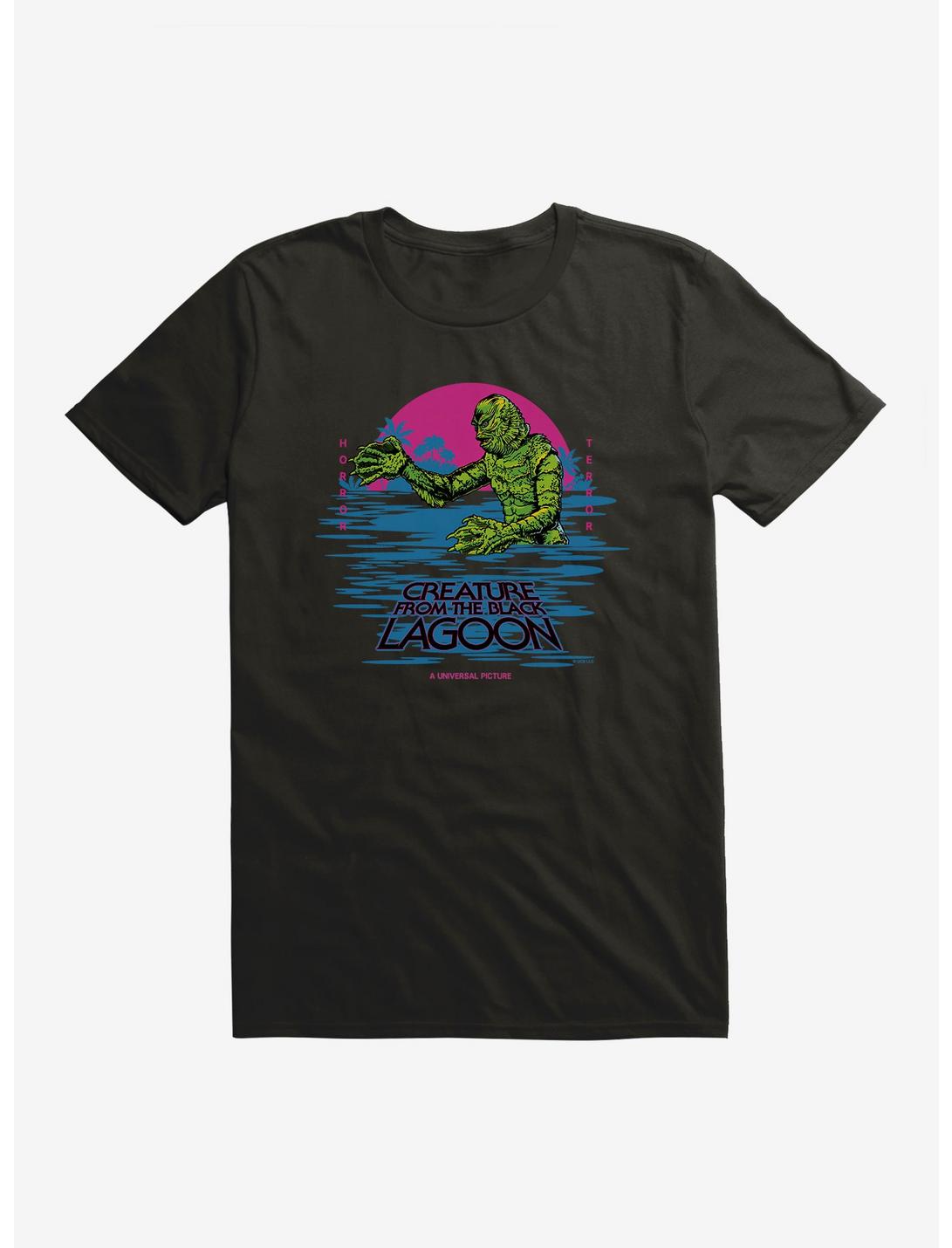Creature From The Black Lagoon Pastel Title Art T-Shirt, BLACK, hi-res
