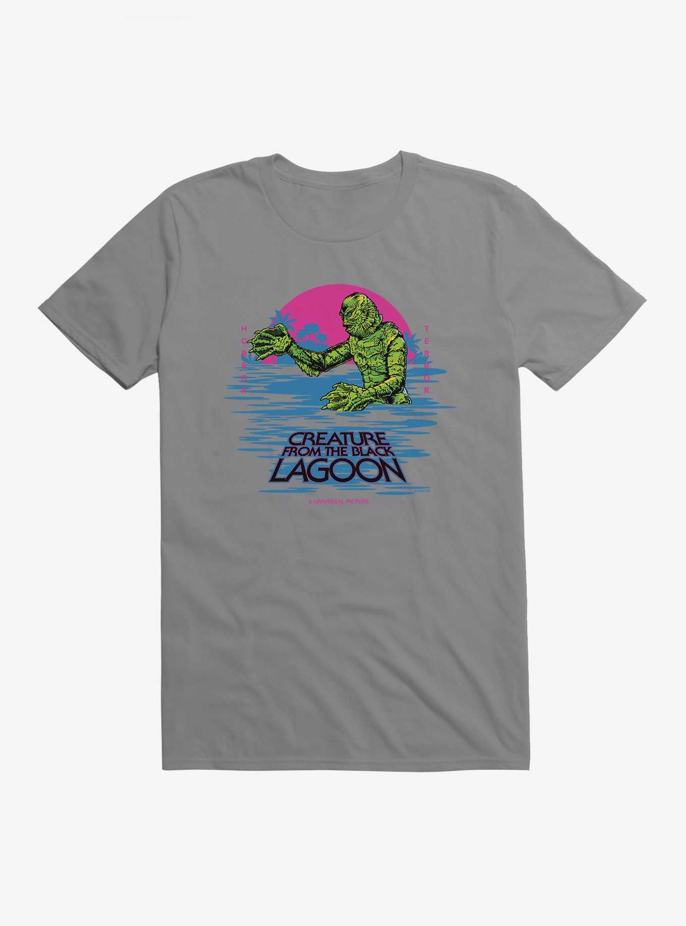 Creature From The Black Lagoon Pastel Title Art T-Shirt, STORM GREY, hi-res