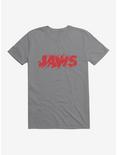 Jaws Classic Thrash Title Script T-Shirt, STORM GREY, hi-res