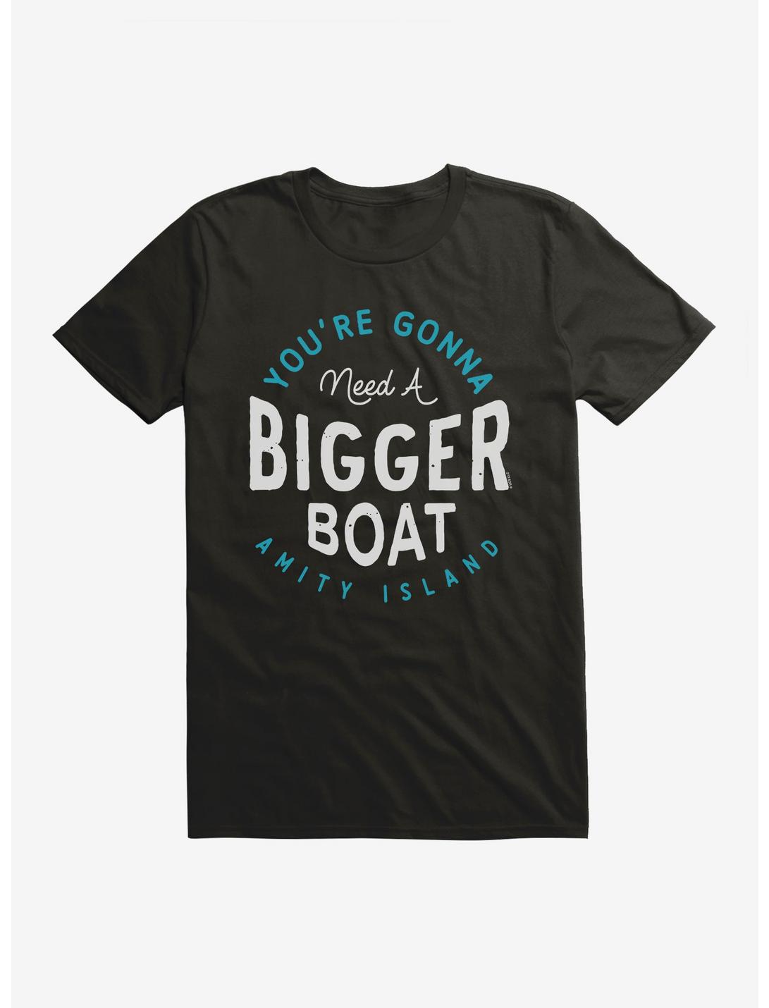 Jaws Amity Island Need A Bigger Boat T-Shirt, BLACK, hi-res