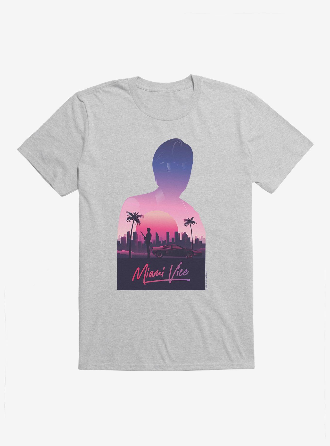 Miami Vice Silhouette Scenery T-Shirt, , hi-res