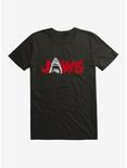 Jaws Classic Thrash Icon Script T-Shirt, BLACK, hi-res