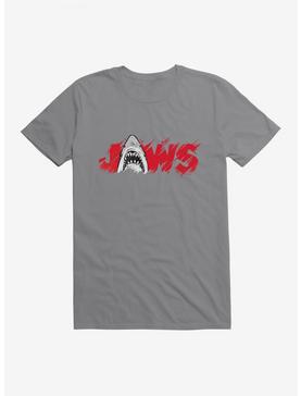 Jaws Classic Thrash Icon Script T-Shirt, STORM GREY, hi-res