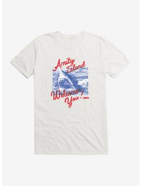 Jaws Welcome Card T-Shirt, WHITE, hi-res