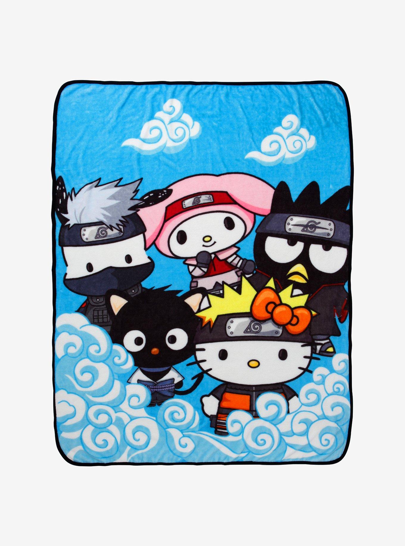 Naruto Shippuden X Hello Kitty And Friends Cloud Throw Blanket