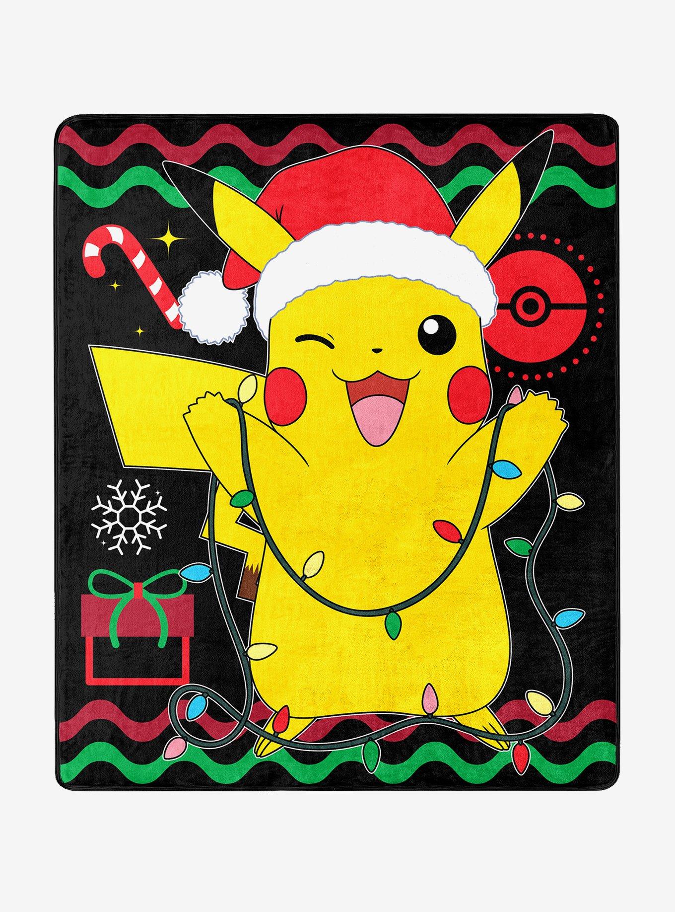 Pokemon Holiday Pikachu Throw Blanket, , hi-res