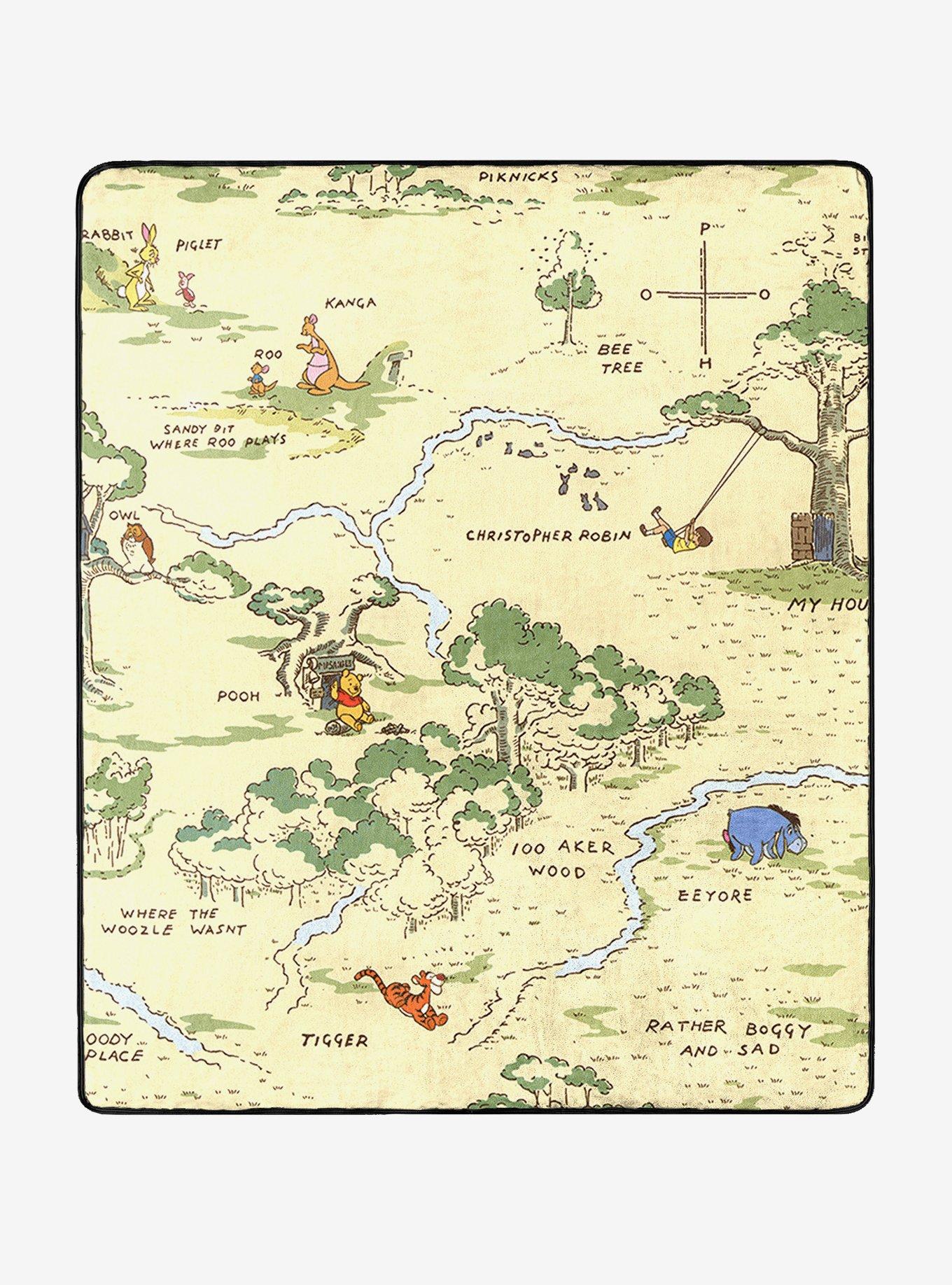 Disney Winnie The Pooh Hundred Acre Woods Throw Blanket, , hi-res