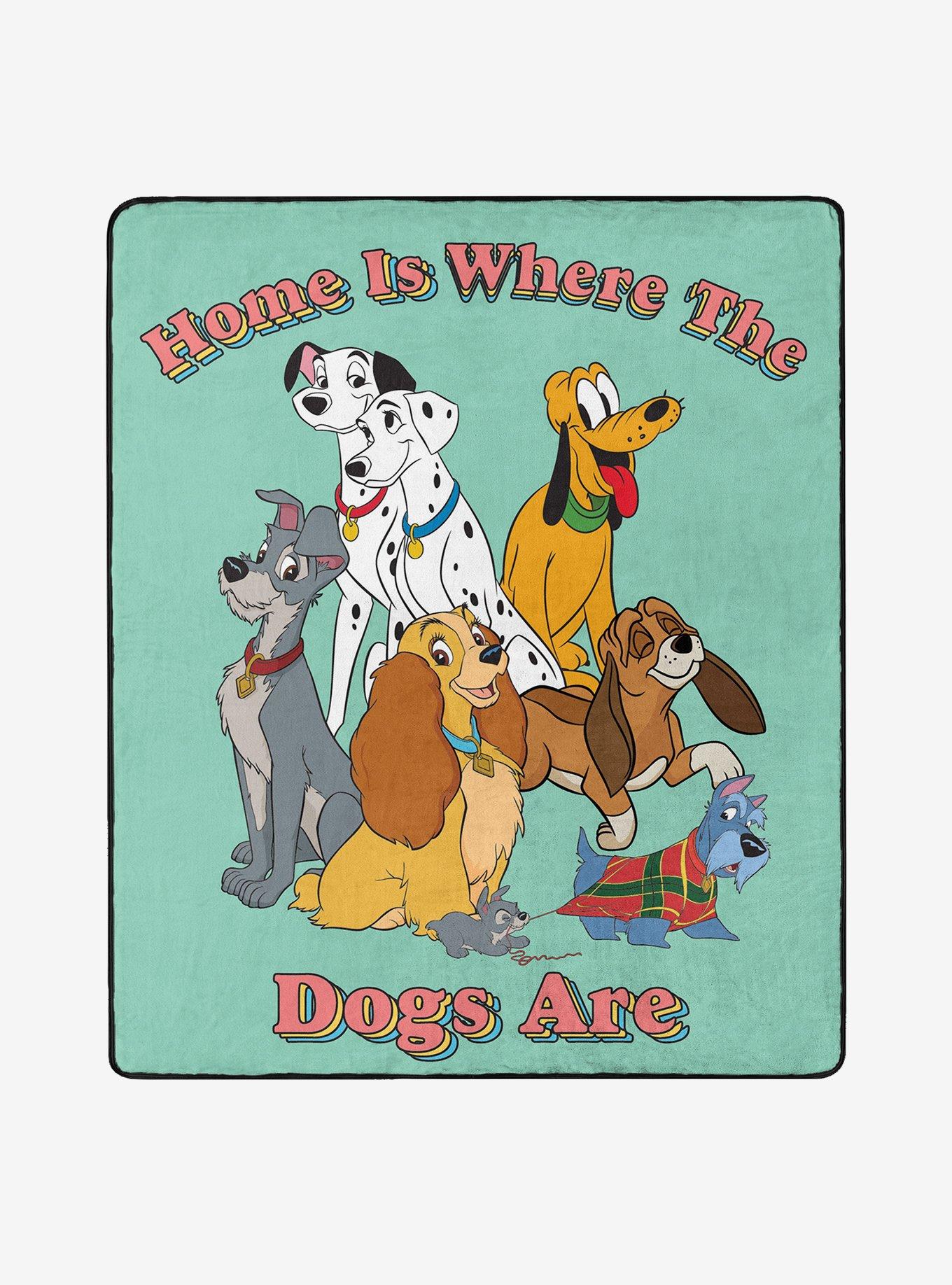 Disney Dogs Home Is Where The Dogs Are Throw Blanket Hot Topic