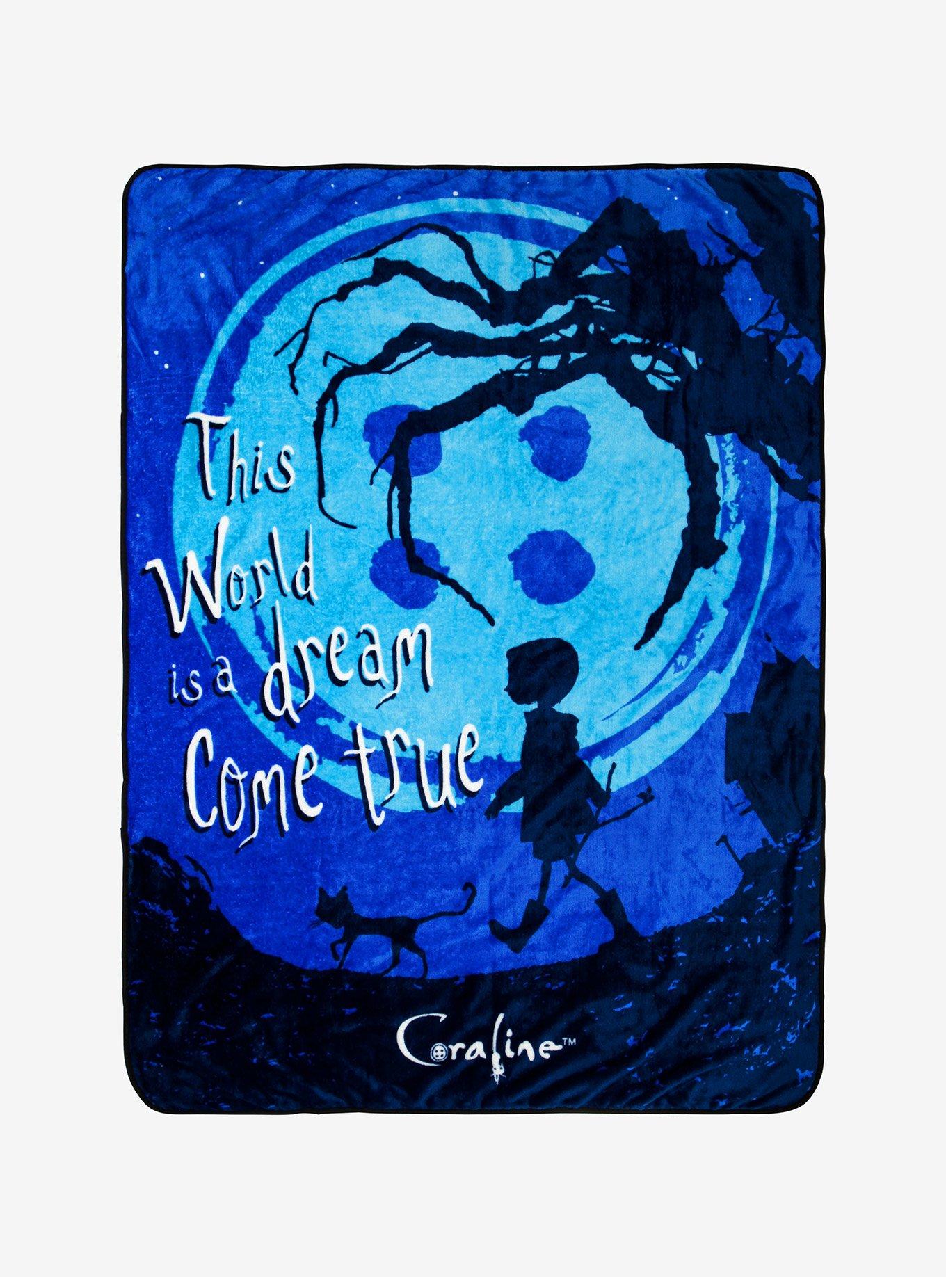 Coraline Dream Come True Silhouette Throw Blanket