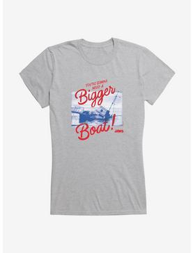 Jaws Bigger Boat Girls T-Shirt, HEATHER, hi-res
