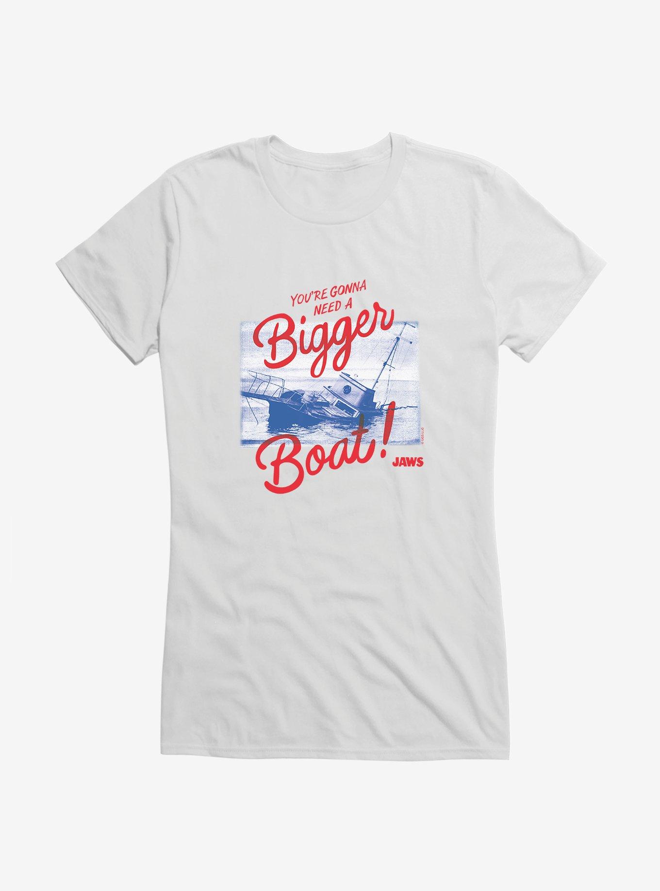 Jaws Bigger Boat Girls T-Shirt, WHITE, hi-res
