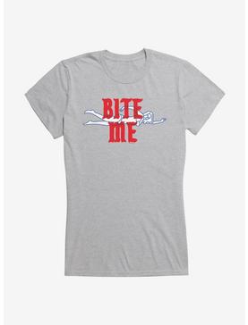 Jaws Bite Me Girls T-Shirt, HEATHER, hi-res