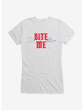 Jaws Bite Me Girls T-Shirt, WHITE, hi-res