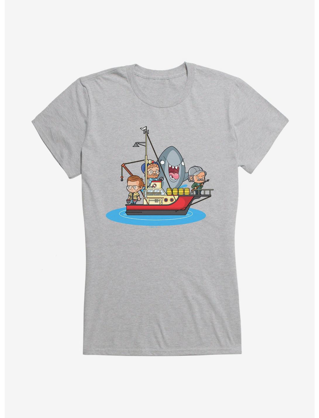 Jaws Chibi Boat Attack Girls T-Shirt, , hi-res