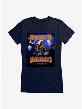 Creature From The Black Lagoon Universal Monsters Band Girls T-Shirt, NAVY, hi-res