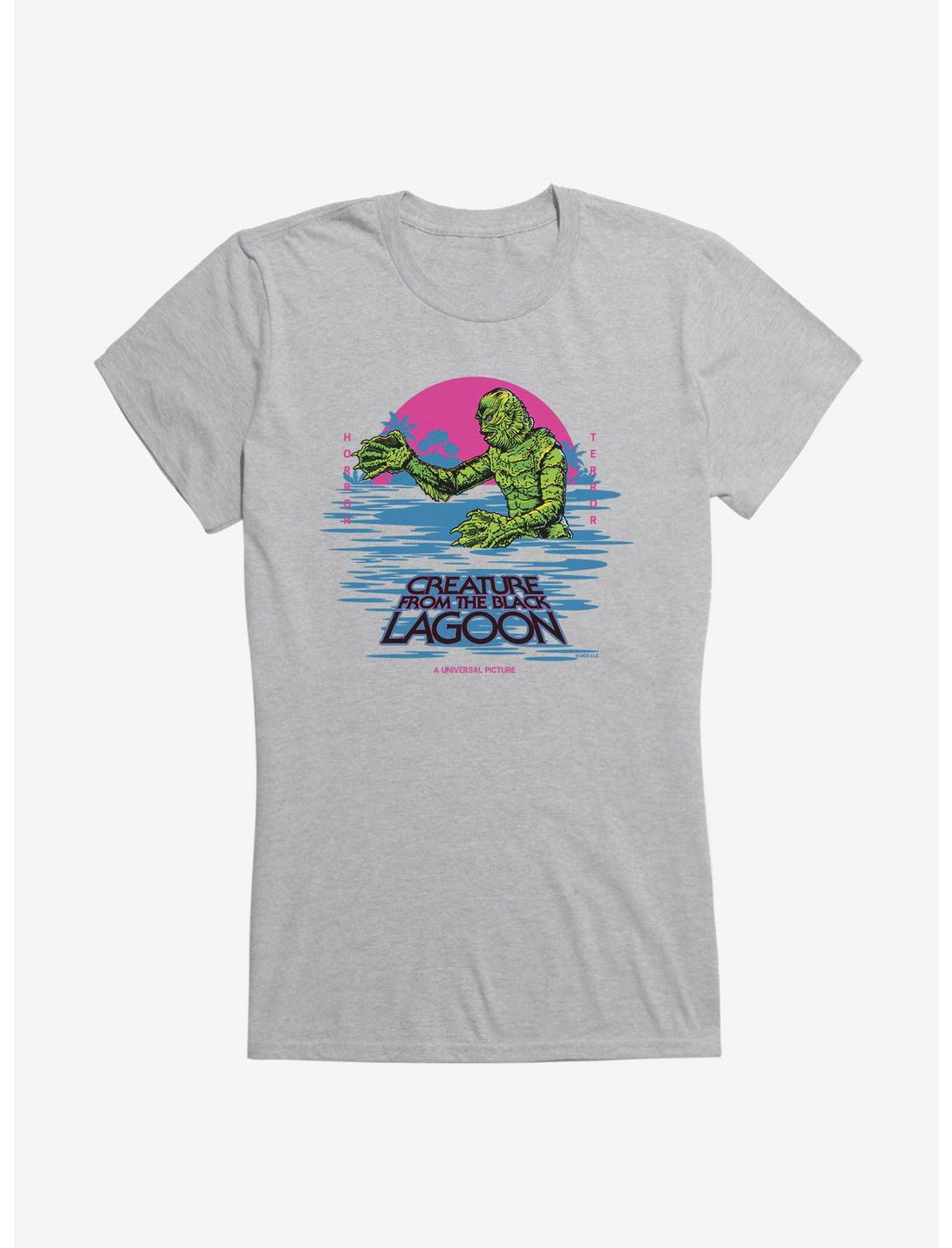 Creature From The Black Lagoon Pastel Title Art Girls T-Shirt, HEATHER, hi-res