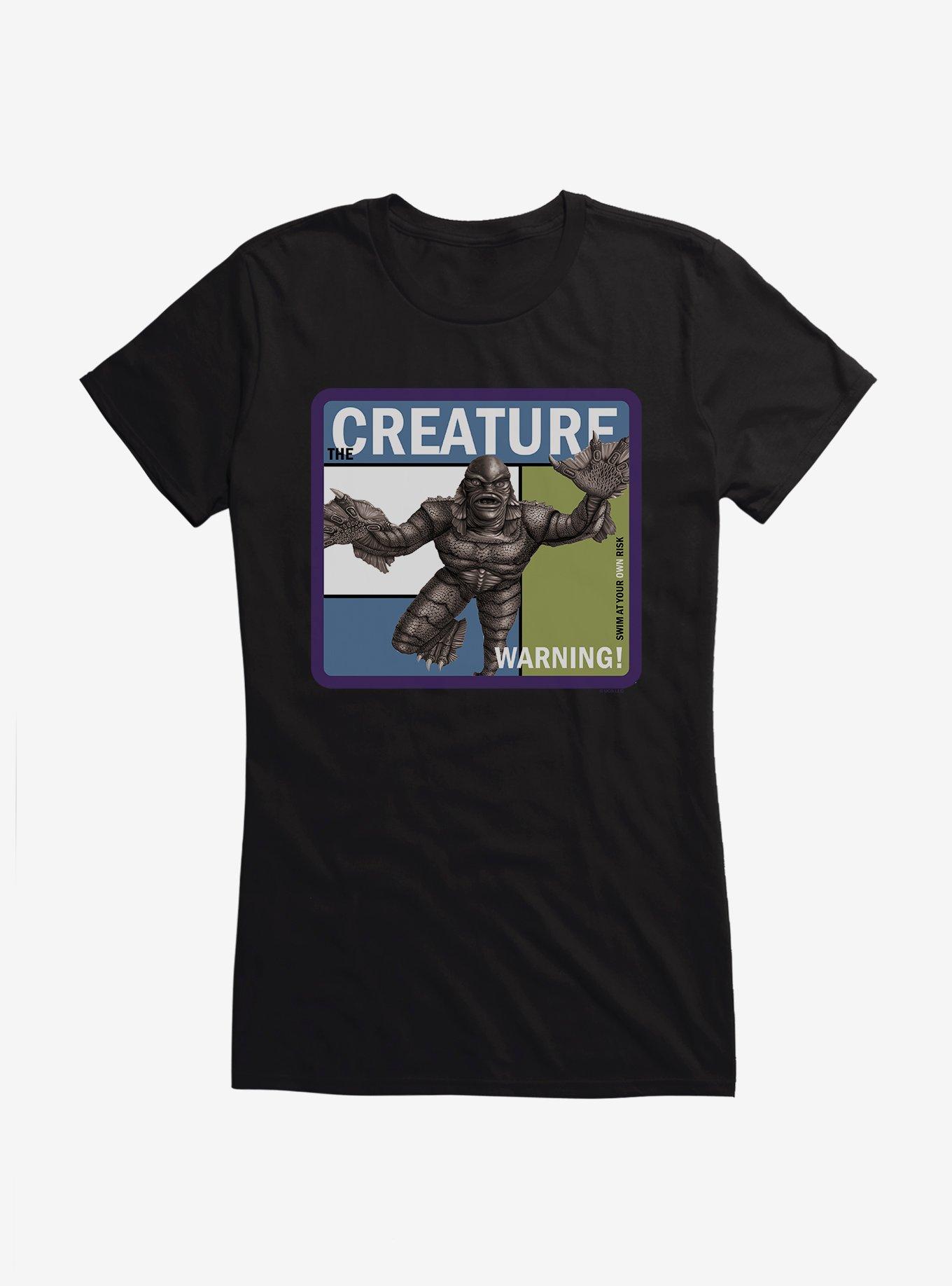 Creature From The Black Lagoon Warning Pop Poster Girls T-Shirt, , hi-res