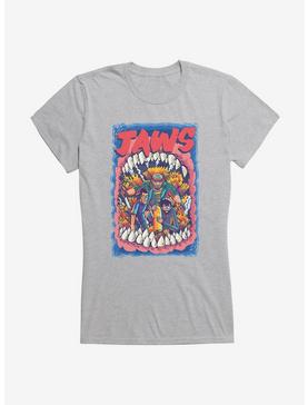 Jaws Comic Art Poster Girls T-Shirt, HEATHER, hi-res