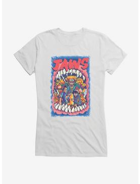 Jaws Comic Art Poster Girls T-Shirt, WHITE, hi-res