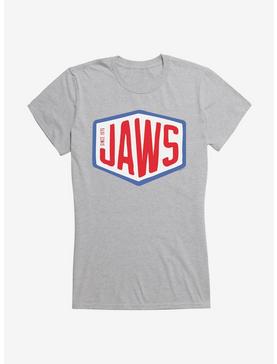 Jaws Font Logo Girls T-Shirt, HEATHER, hi-res