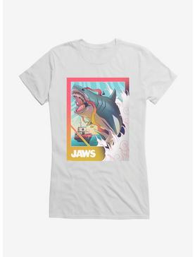 Jaws Leap Bold Art Girls T-Shirt, WHITE, hi-res