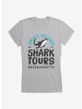 Jaws Amity Island Massachusetts Girls T-Shirt, HEATHER, hi-res
