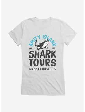 Jaws Amity Island Massachusetts Girls T-Shirt, WHITE, hi-res