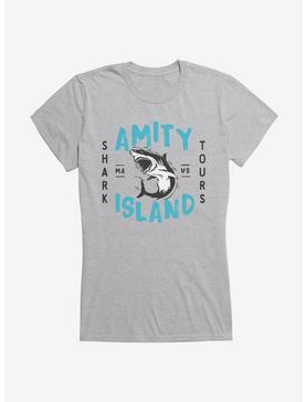 Jaws Amity Island Tours Girls T-Shirt, HEATHER, hi-res
