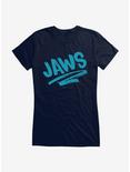 Jaws Blue Chalk Script Girls T-Shirt, , hi-res