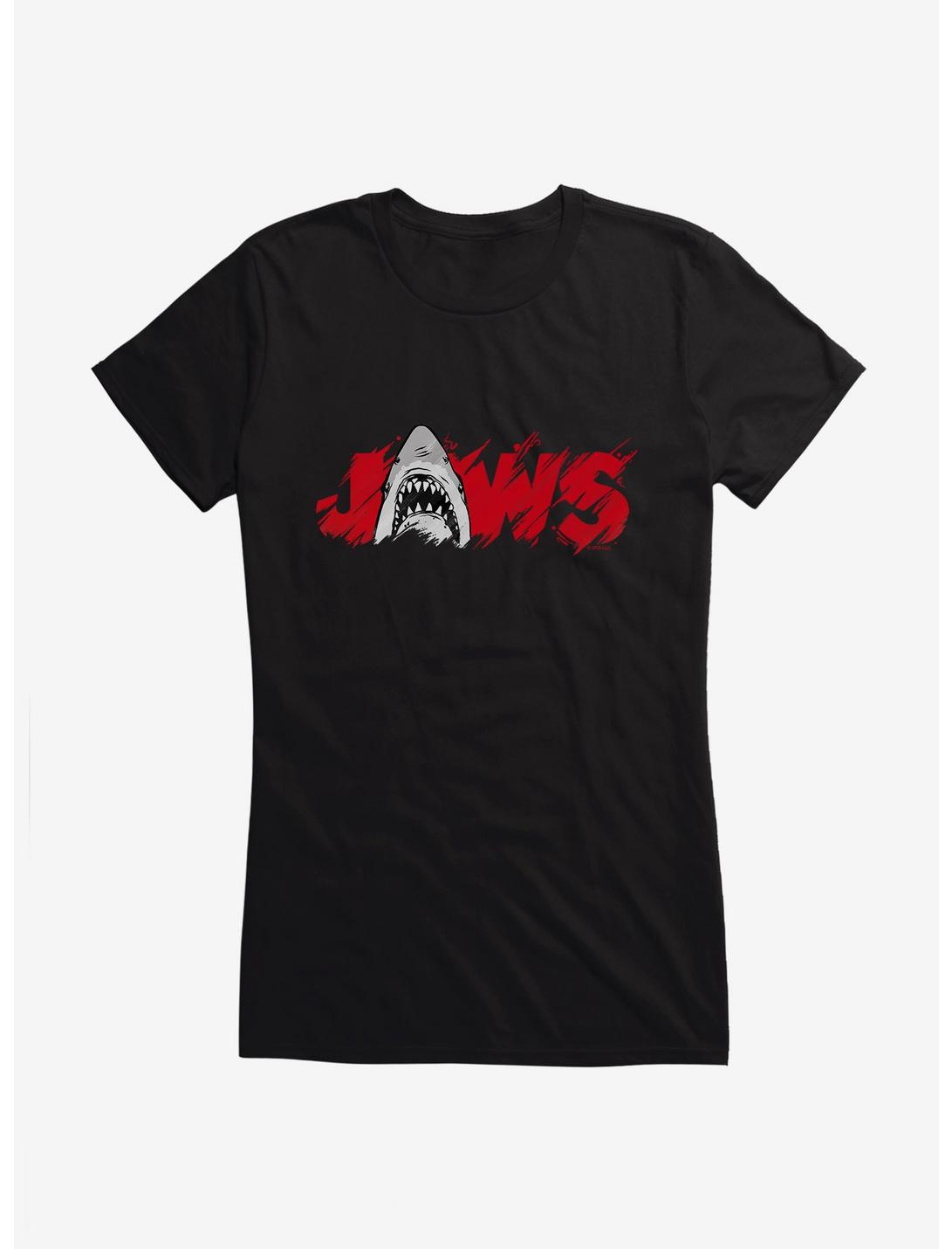 Jaws Classic Thrash Icon Script Girls T-Shirt, , hi-res