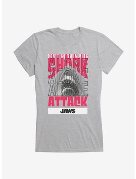 Jaws Swimming Alone Stack Girls T-Shirt, HEATHER, hi-res
