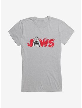 Jaws Classic Thrash Icon Script Girls T-Shirt, HEATHER, hi-res