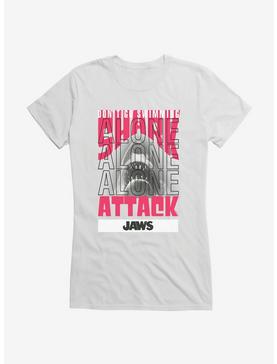 Jaws Swimming Alone Stack Girls T-Shirt, WHITE, hi-res
