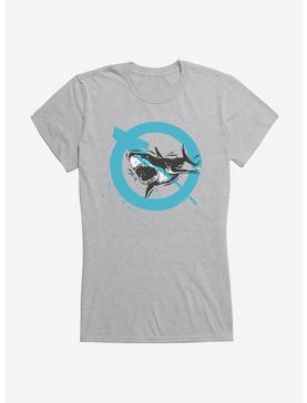 Jaws No Swim Zone Girls T-Shirt, HEATHER, hi-res