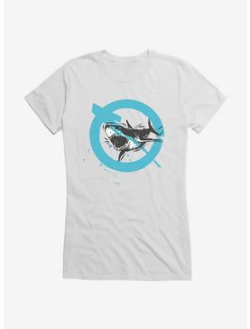 Jaws No Swim Zone Girls T-Shirt, WHITE, hi-res