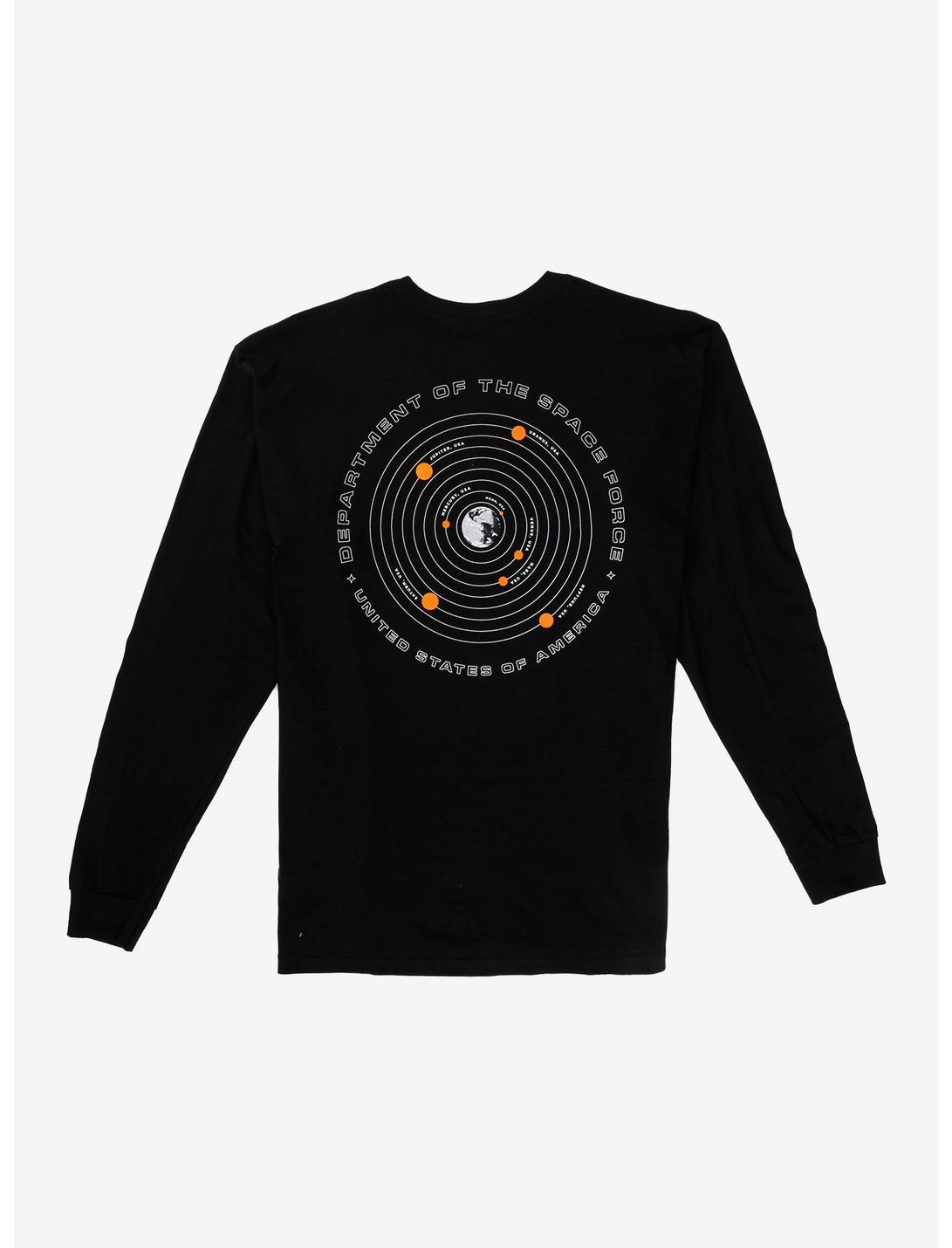 Space Force Department of the Space Force Long Sleeve T-Shirt, BLACK, hi-res