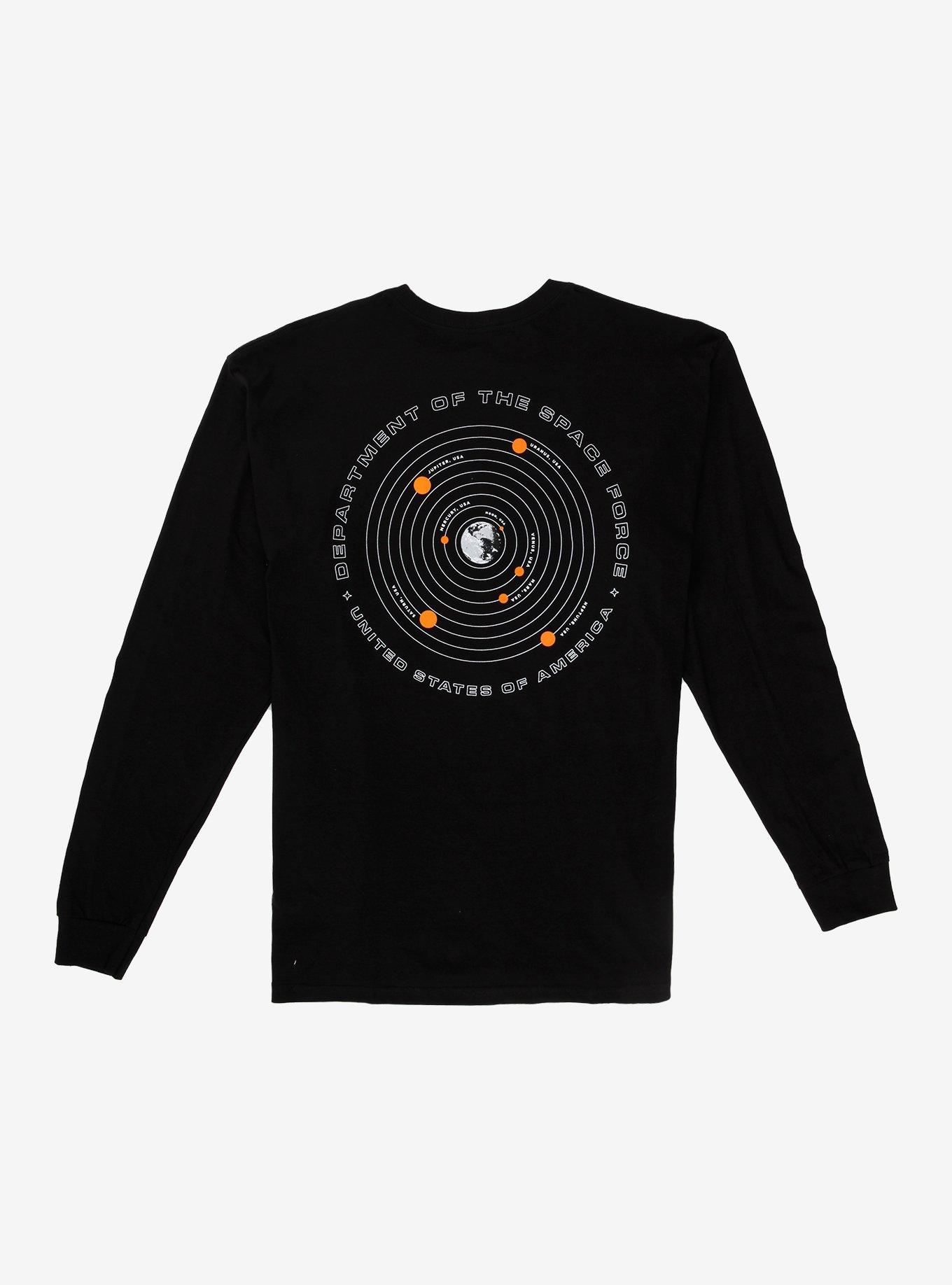 Space Force Department of the Space Force Long Sleeve T-Shirt, BLACK, hi-res
