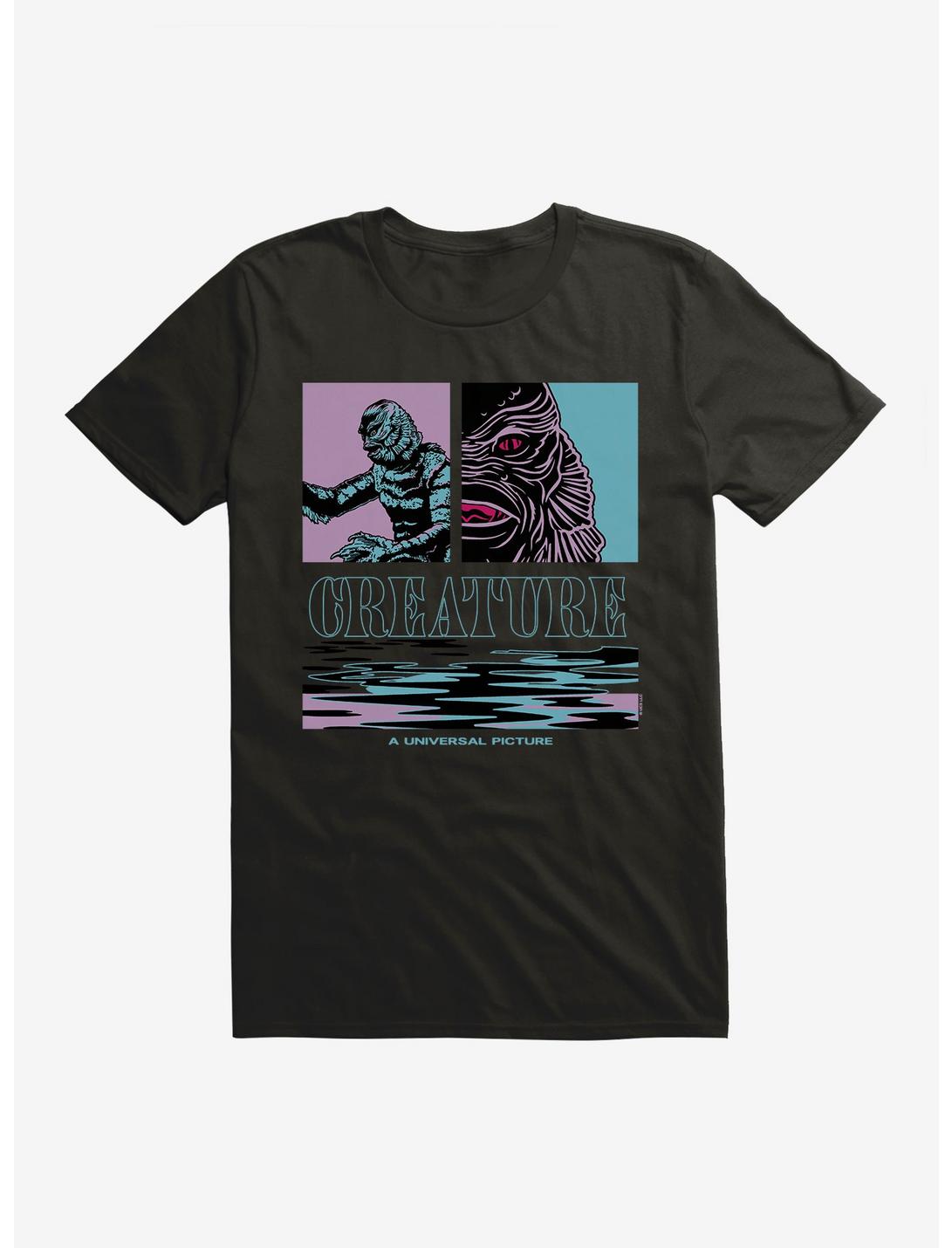 Creature From The Black Lagoon Pastel Pop Art T-Shirt, BLACK, hi-res