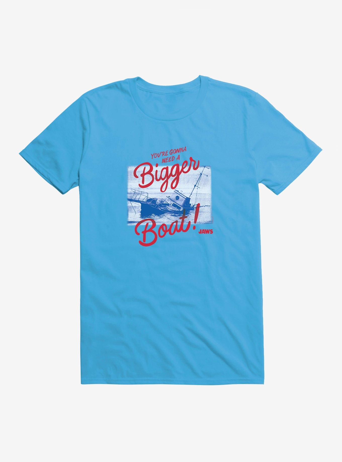 Jaws Bigger Boat T-Shirt, TURQUOISE, hi-res