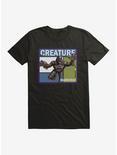 Creature From The Black Lagoon Warning Pop Poster T-Shirt, BLACK, hi-res